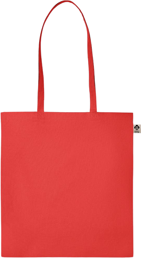 Essential colored organic cotton tote bag_RED_front