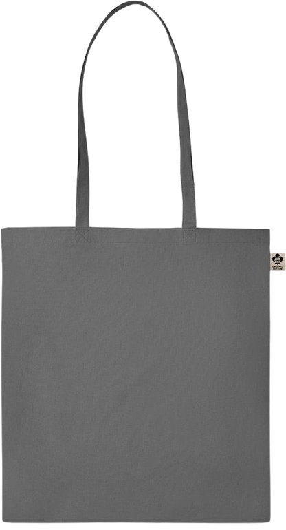 Essential colored organic cotton tote bag_STONE GREY_front