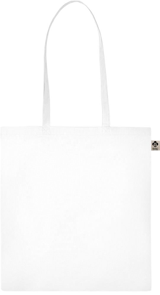 Essential colored organic cotton tote bag_WHITE_front