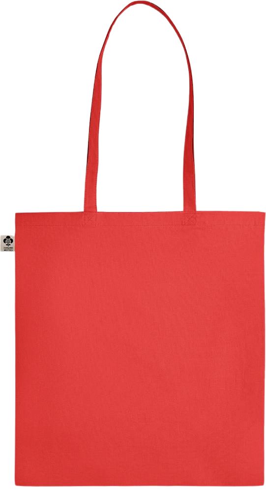 Essential colored organic cotton tote bag_RED_back