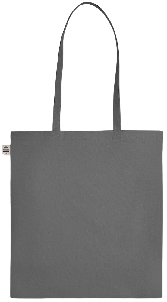 Essential colored organic cotton tote bag_STONE GREY_back