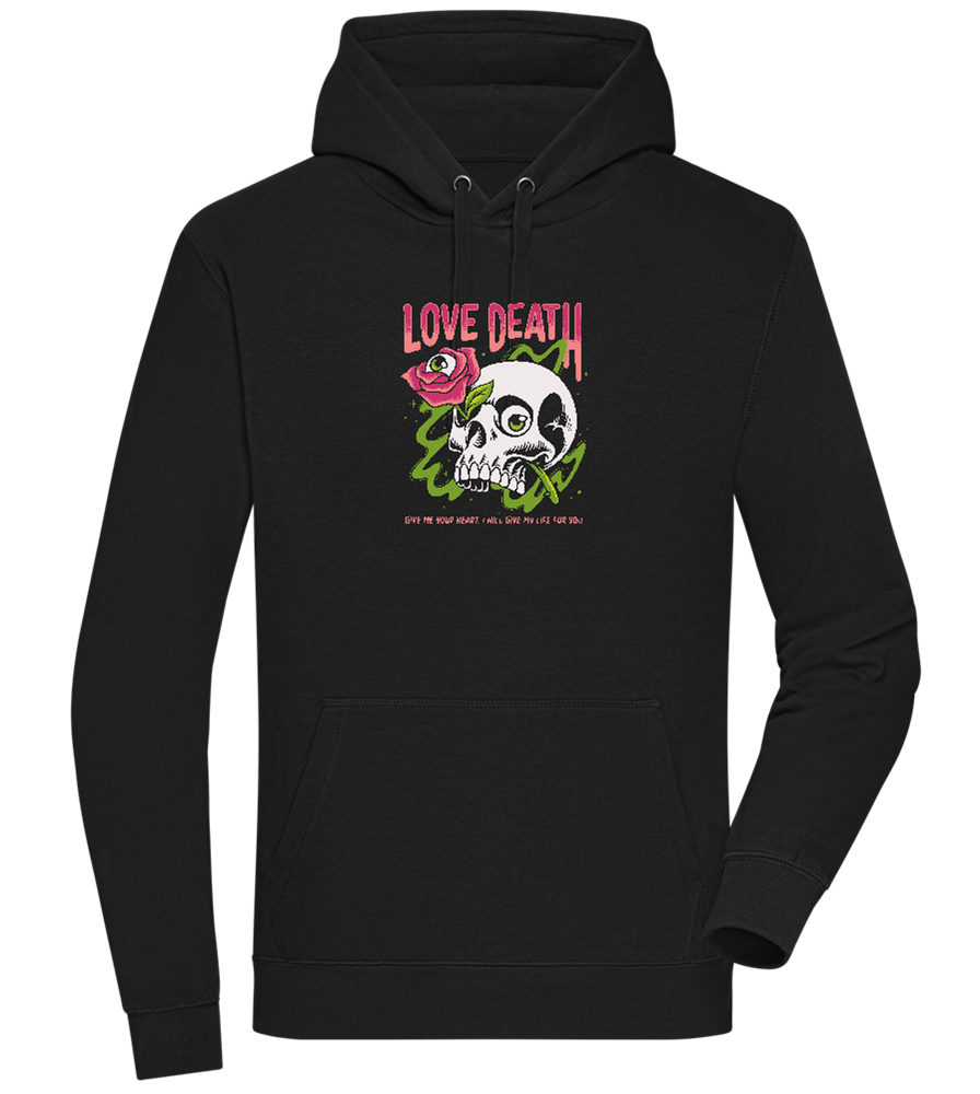 Skull Love Death Design - Premium unisex hoodie_BLACK_front