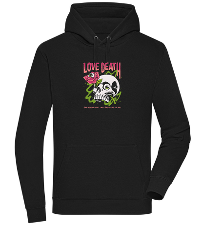 Skull Love Death Design - Premium unisex hoodie_BLACK_front