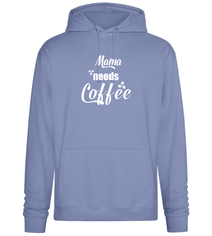 Needs Coffee Design - Premium Essential Unisex Hoodie_BLUE_front