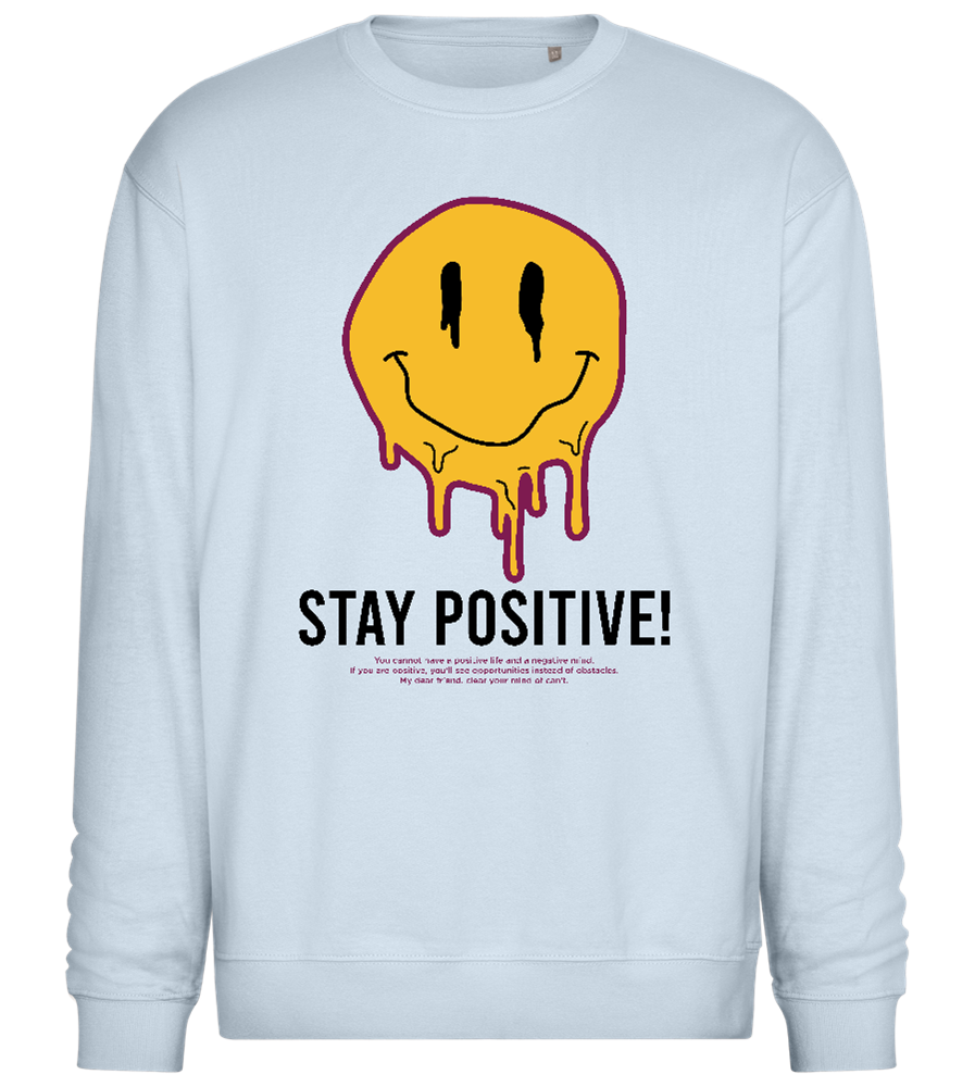 Stay Positive Design - Comfort Essential Unisex Sweater_CREAMY BLUE_front