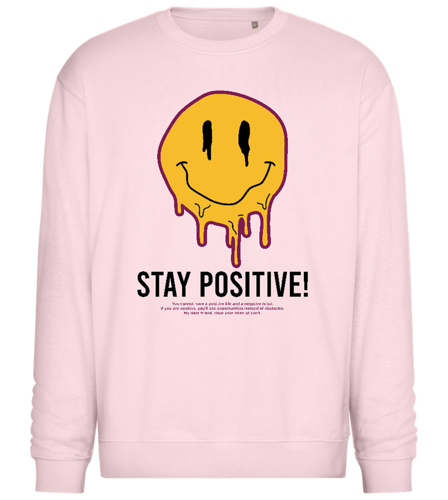 Stay Positive Design - Comfort Essential Unisex Sweater_LIGHT PEACH ROSE_front