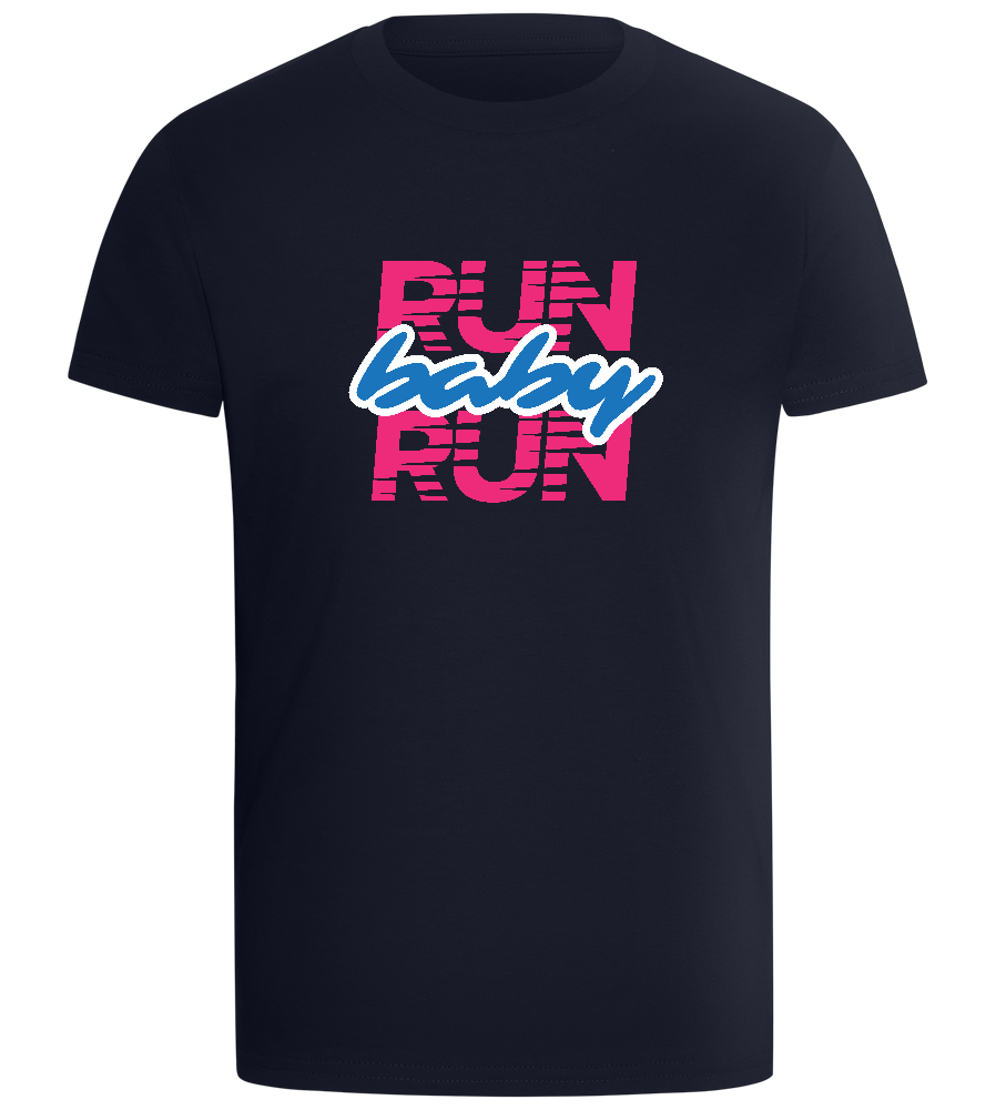 Run Baby Run Design - Comfort boys fitted t-shirt_FRENCH NAVY_front