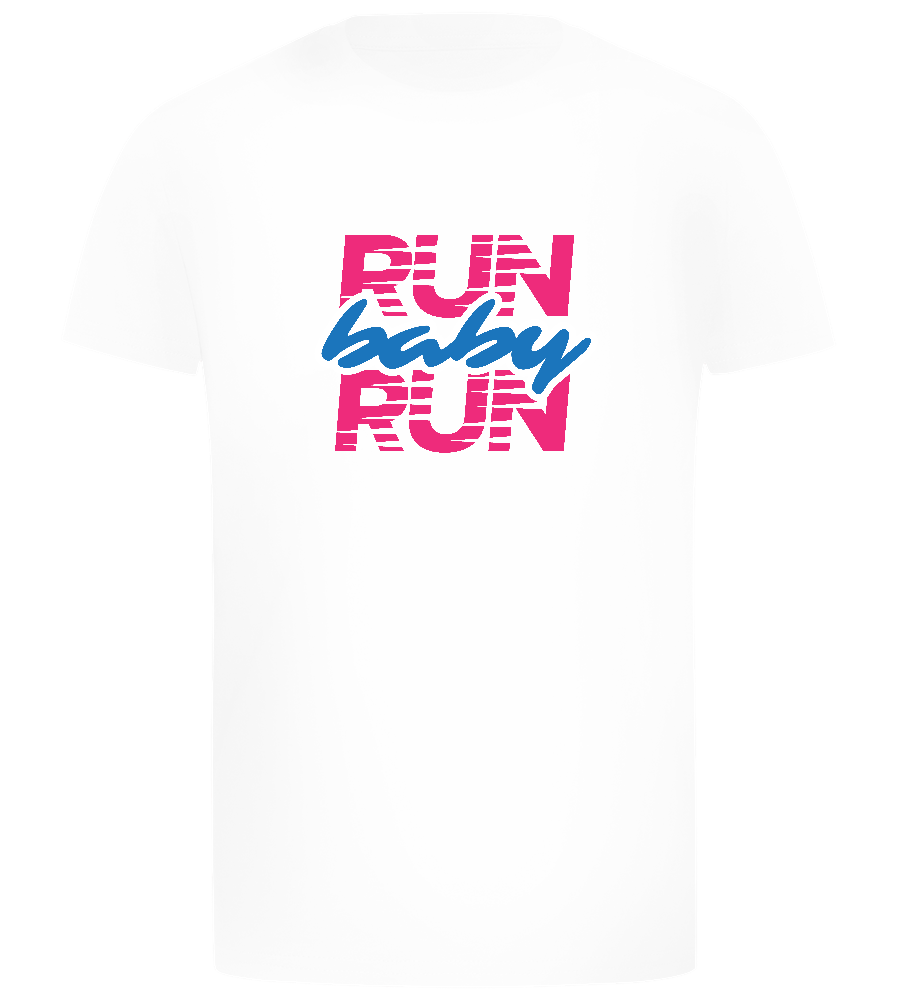 Run Baby Run Design - Comfort boys fitted t-shirt_WHITE_front