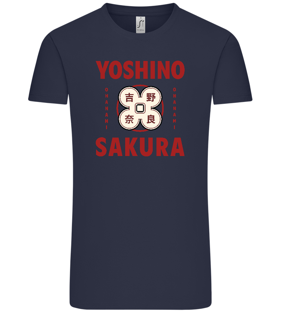 Yoshino Sakura Design - Comfort Unisex T-Shirt_FRENCH NAVY_front