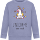 Unicorns Are Real Design - Comfort Kids Sweater_BLUE_front