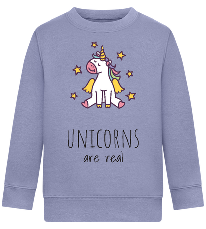 Unicorns Are Real Design - Comfort Kids Sweater_BLUE_front