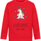 Unicorns Are Real Design - Comfort Kids Sweater_BRIGHT RED_front