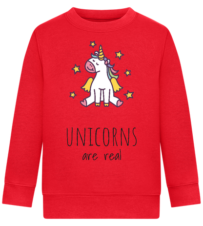 Unicorns Are Real Design - Comfort Kids Sweater_BRIGHT RED_front