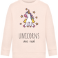 Unicorns Are Real Design - Comfort Kids Sweater_LIGHT PEACH ROSE_front