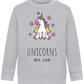 Unicorns Are Real Design - Comfort Kids Sweater_ORION GREY II_front