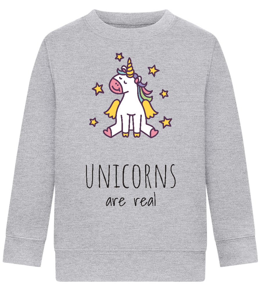 Unicorns Are Real Design - Comfort Kids Sweater_ORION GREY II_front