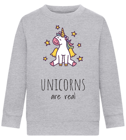 Unicorns Are Real Design - Comfort Kids Sweater_ORION GREY II_front