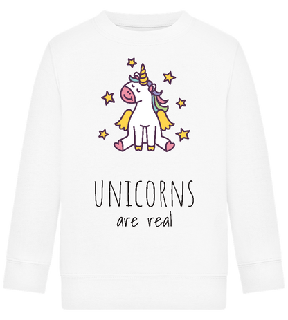 Unicorns Are Real Design - Comfort Kids Sweater_WHITE_front