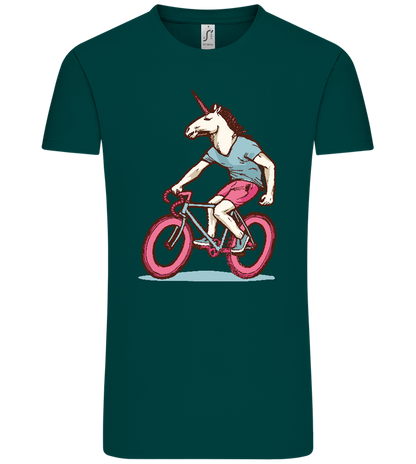 Unicorn On Bicycle Design - Comfort Unisex T-Shirt_GREEN EMPIRE_front
