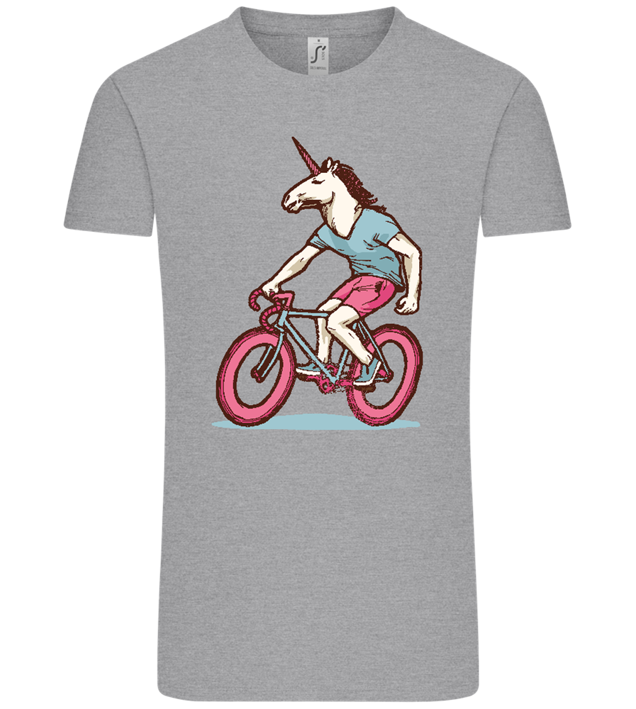 Unicorn On Bicycle Design - Comfort Unisex T-Shirt_ORION GREY_front