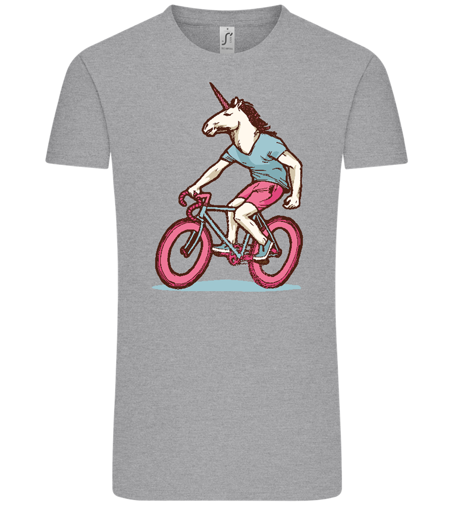 Unicorn On Bicycle Design - Comfort Unisex T-Shirt_ORION GREY_front