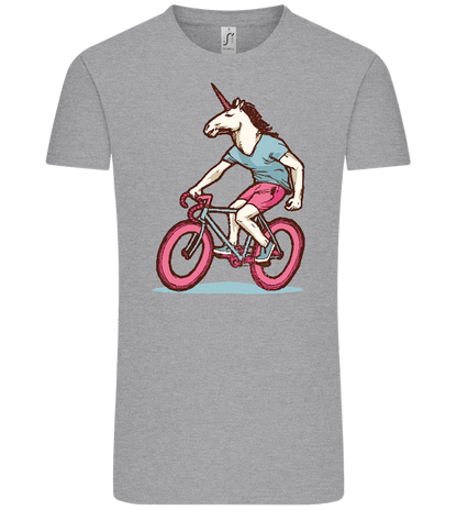 Unicorn On Bicycle Design - Comfort Unisex T-Shirt_ORION GREY_front