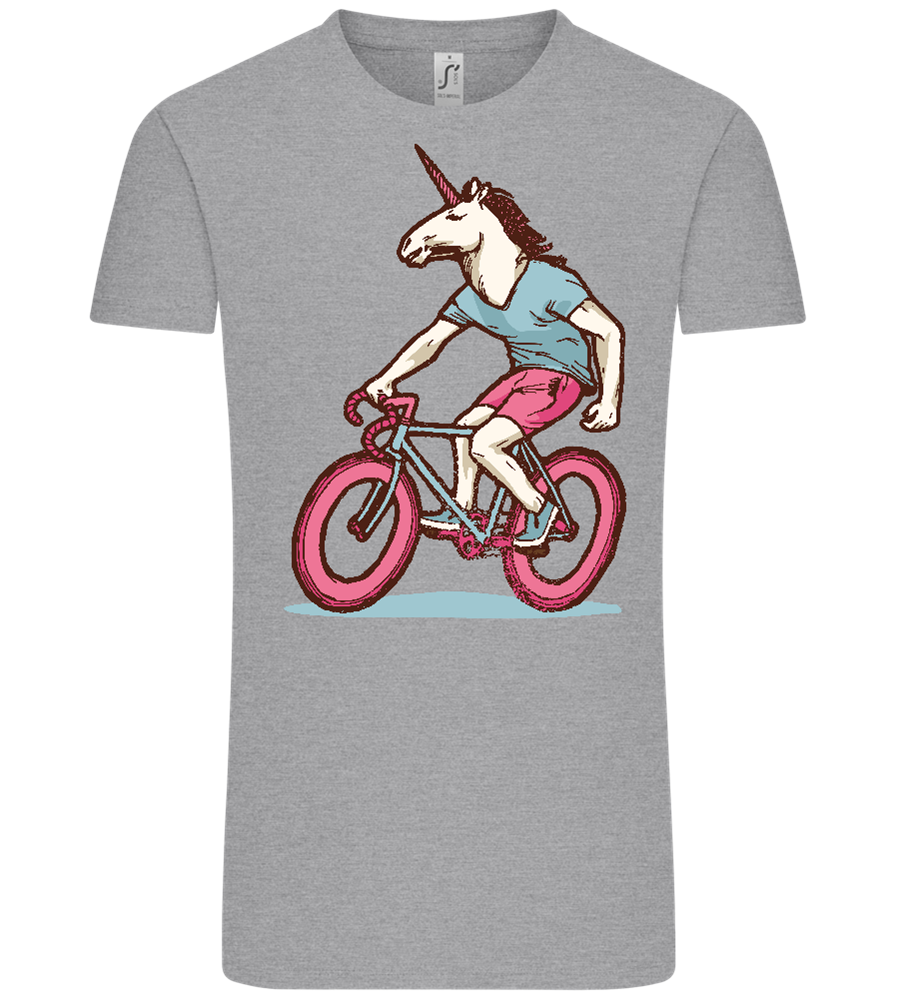 Unicorn On Bicycle Design - Comfort Unisex T-Shirt_ORION GREY_front