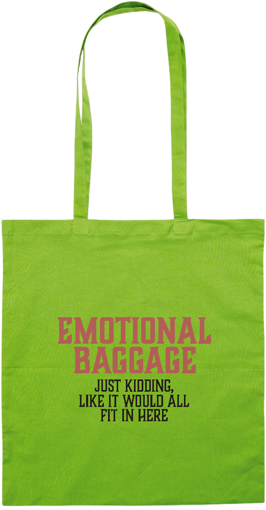 Emotional Baggage Design - Essential colored event tote bag_LIME_front