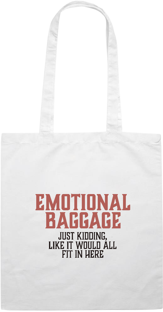 Emotional Baggage Design - Essential colored event tote bag_WHITE_front