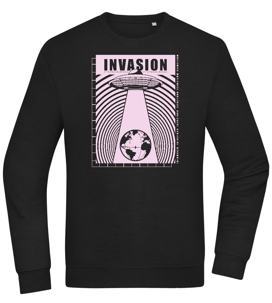 Invasion Ufo Design - Comfort Essential Unisex Sweater_BLACK_front