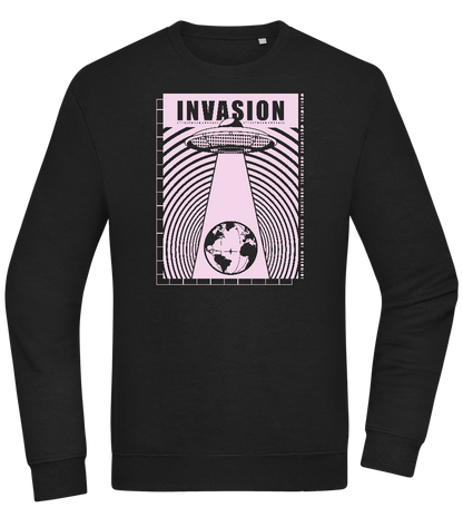 Invasion Ufo Design - Comfort Essential Unisex Sweater_BLACK_front