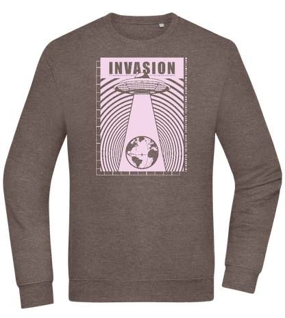 Invasion Ufo Design - Comfort Essential Unisex Sweater_CHARCOAL CHIN_front