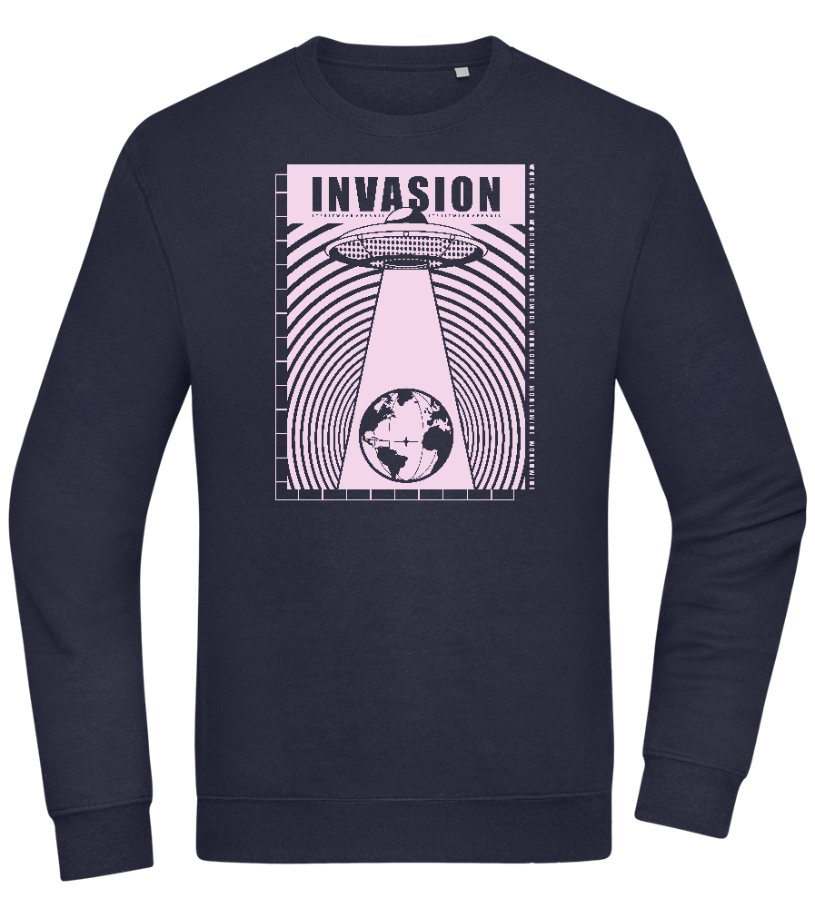 Invasion Ufo Design - Comfort Essential Unisex Sweater_FRENCH NAVY_front