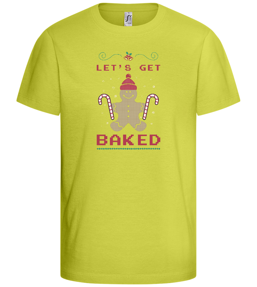 Let's Get Baked Design - Basic kids t-shirt_GREEN APPLE_front