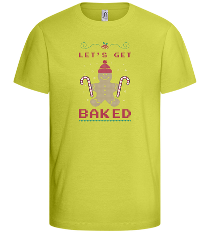 Let's Get Baked Design - Basic kids t-shirt_GREEN APPLE_front