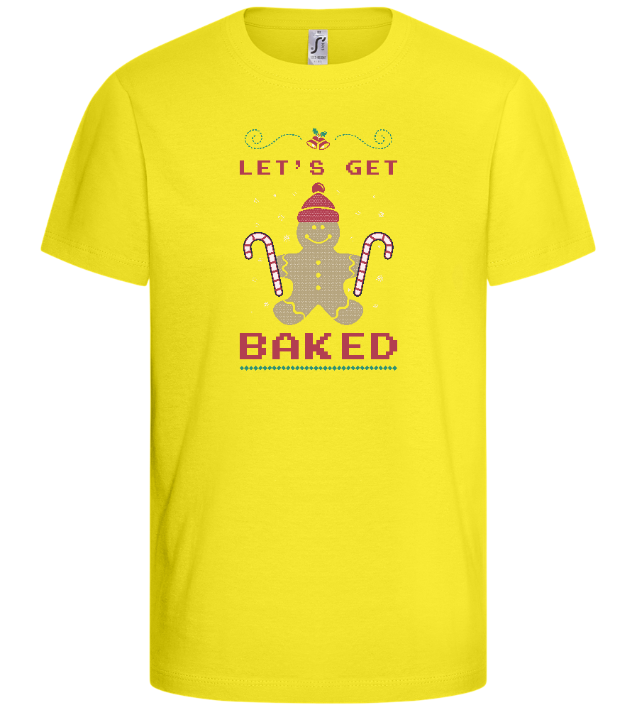 Let's Get Baked Design - Basic kids t-shirt_LEMON_front