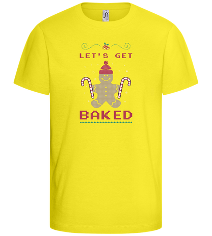 Let's Get Baked Design - Basic kids t-shirt_LEMON_front