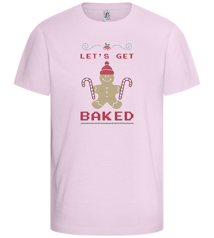 Let's Get Baked Design - Basic kids t-shirt_LIGHT PINK_front