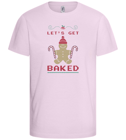 Let's Get Baked Design - Basic kids t-shirt_LIGHT PINK_front