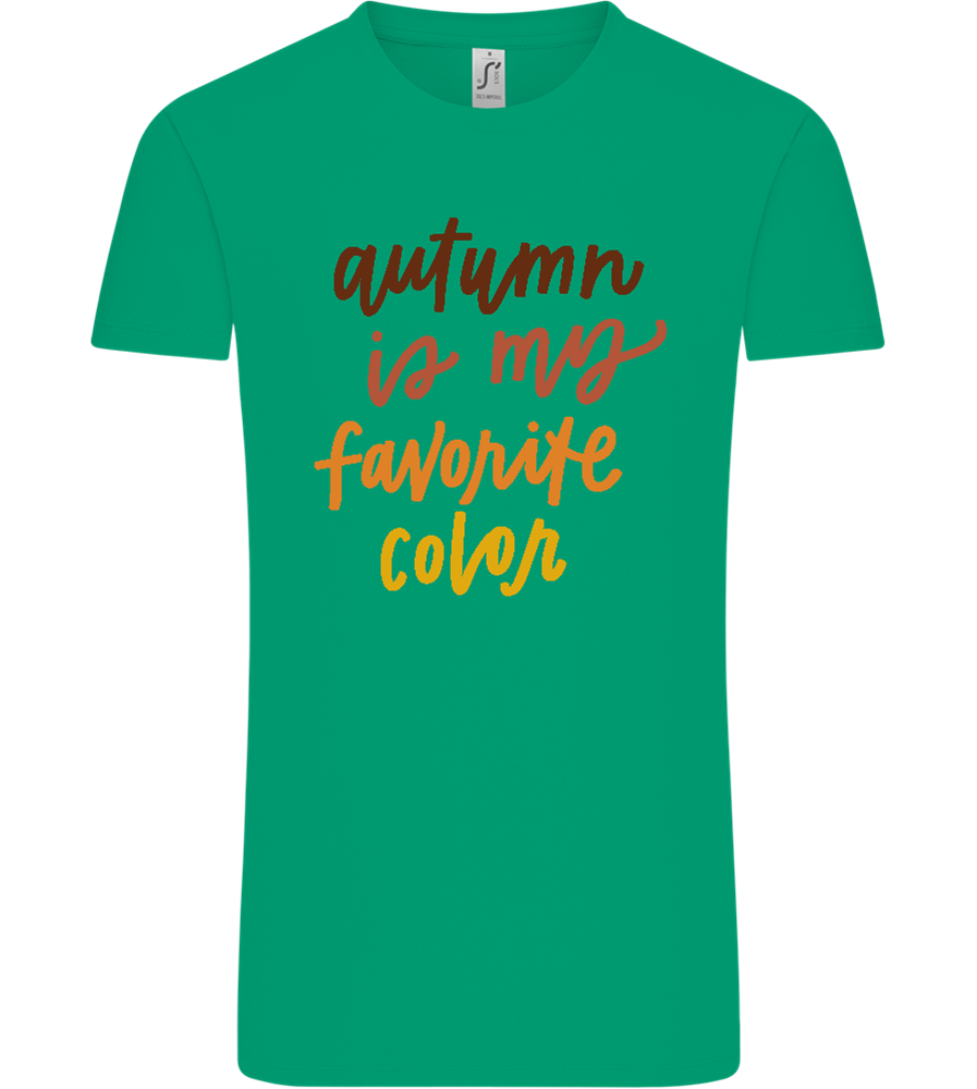 My Favorite Color is Autumn Design - Comfort Unisex T-Shirt_SPRING GREEN_front