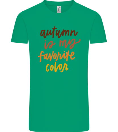 My Favorite Color is Autumn Design - Comfort Unisex T-Shirt_SPRING GREEN_front