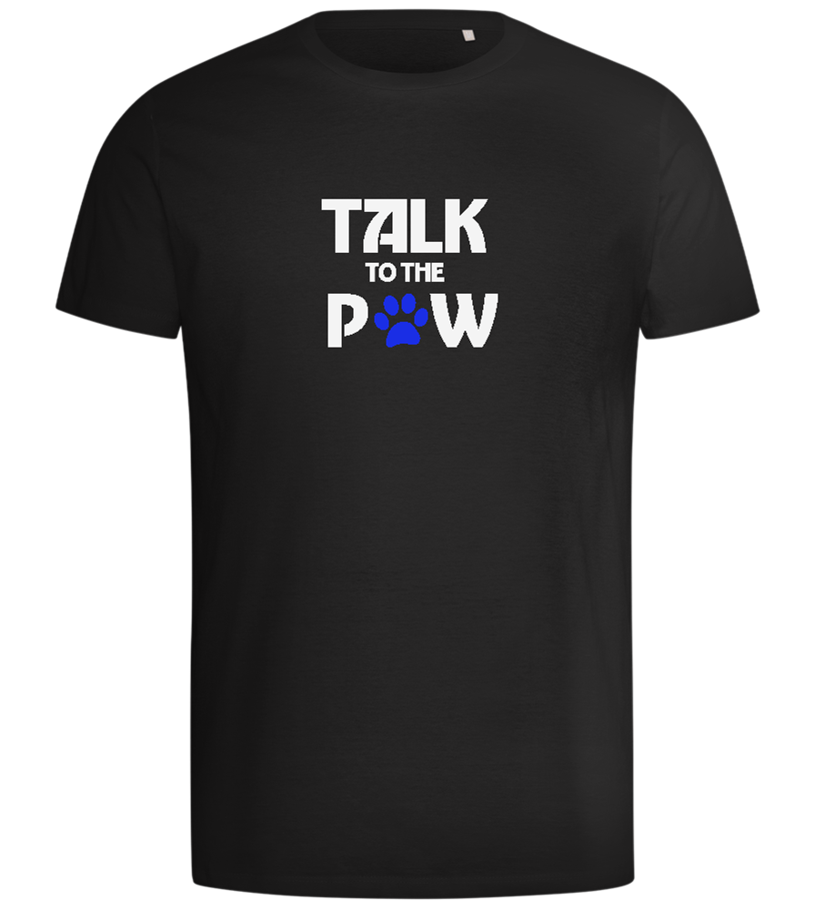 Talk to the Paw Design - Comfort men's t-shirt_DEEP BLACK_front