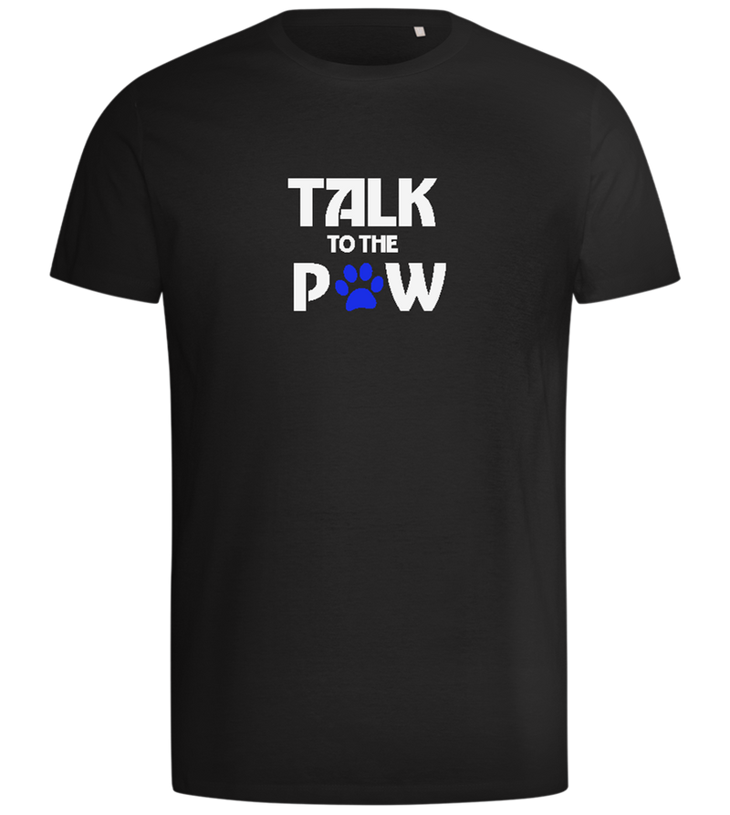 Talk to the Paw Design - Comfort men's t-shirt_DEEP BLACK_front