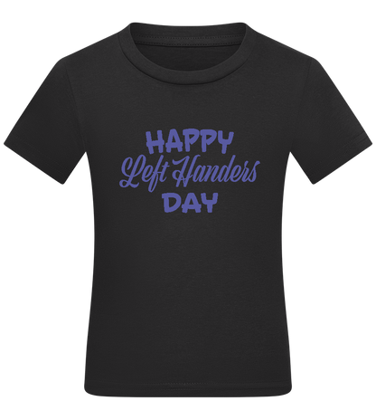 Happy Left Handers Day Design - Comfort kids fitted t-shirt_DEEP BLACK_front