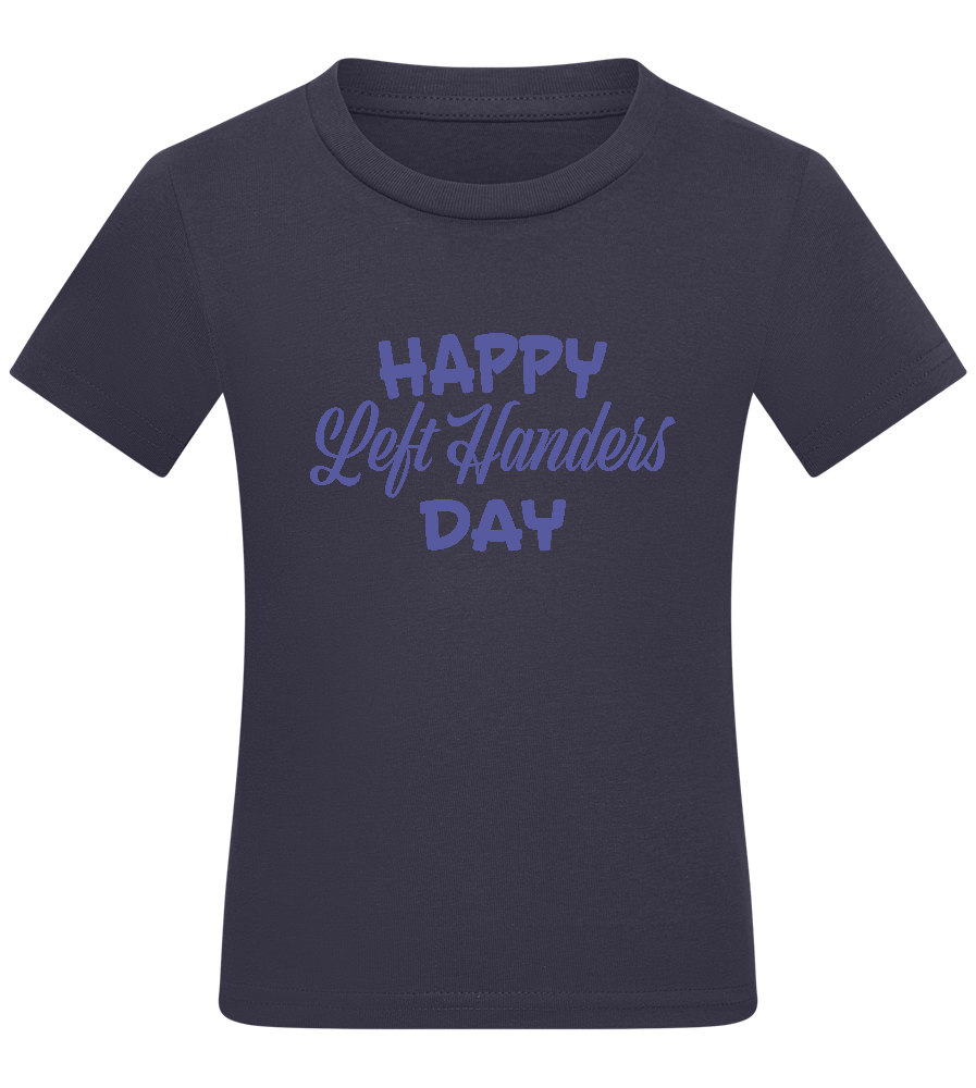 Happy Left Handers Day Design - Comfort kids fitted t-shirt_FRENCH NAVY_front