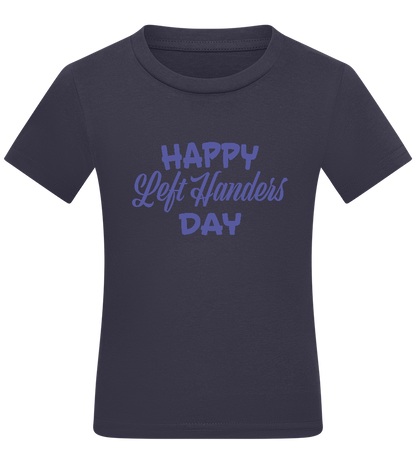 Happy Left Handers Day Design - Comfort kids fitted t-shirt_FRENCH NAVY_front