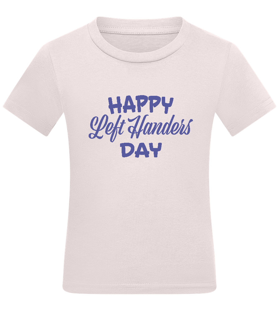 Happy Left Handers Day Design - Comfort kids fitted t-shirt_LIGHT PINK_front