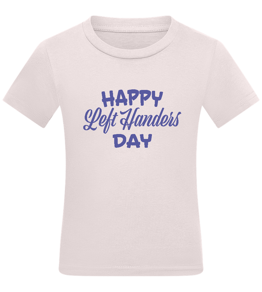 Happy Left Handers Day Design - Comfort kids fitted t-shirt_LIGHT PINK_front