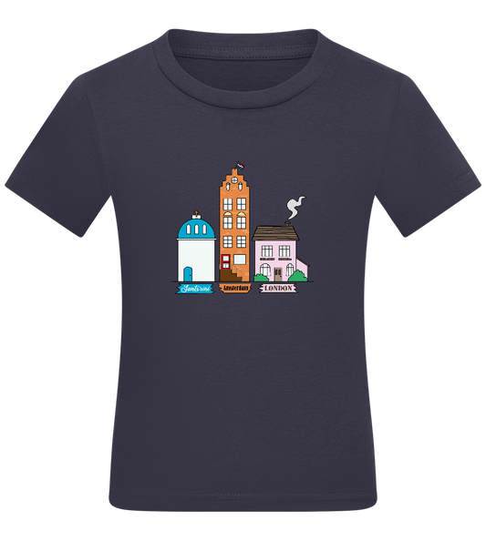Around the World Design - Comfort kids fitted t-shirt_FRENCH NAVY_front