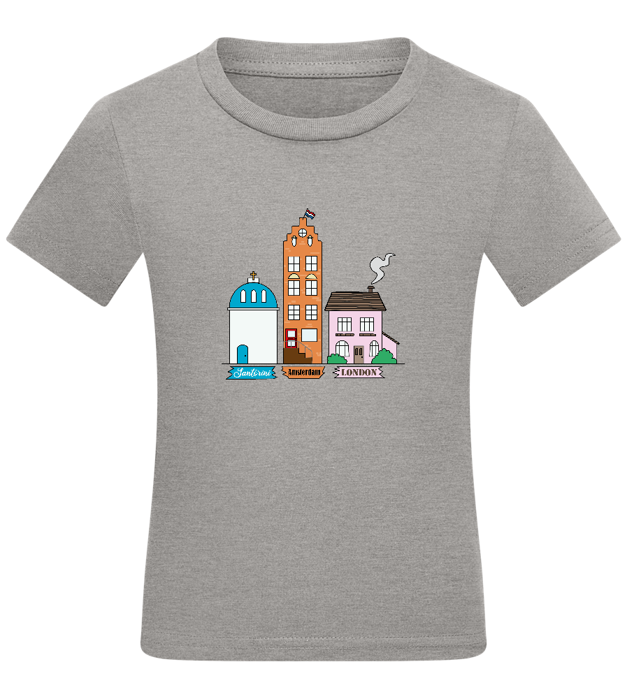 Around the World Design - Comfort kids fitted t-shirt_ORION GREY_front